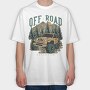 Off Road Expedition With Off Road Car in the Middle of Mountain, Tricou Oversize Barbati (Unisex)