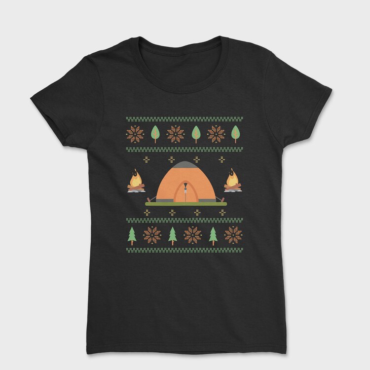Camping Ugly Sweater, Tricou Femei