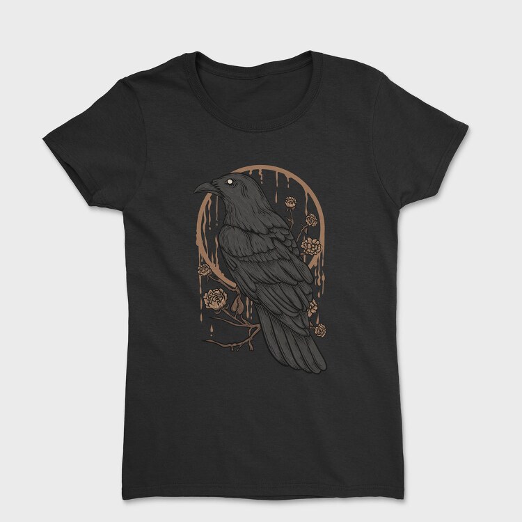 Raven Perch on the Flower Branch, Tricou Femei