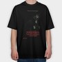 Strangers Things, Tricou Oversize Barbati (Unisex)