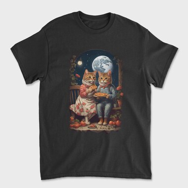 Cats Pizza Cottagecore, Tricou Barbati (Unisex)