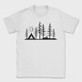Stylized Camping Scene, Tricou Barbati (Unisex)