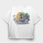Snail Skull, Tricou Oversize Barbati (Unisex)