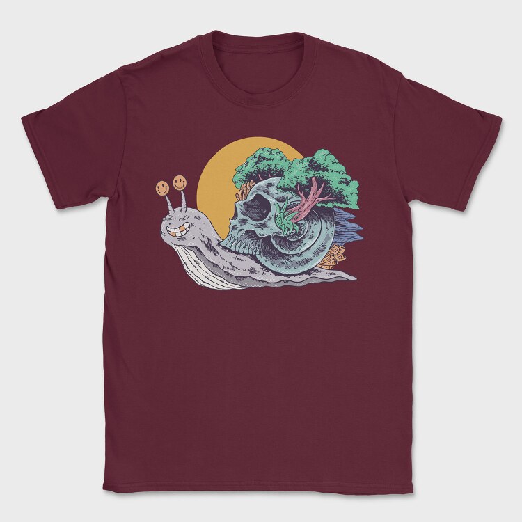 Snail Skull, Tricou Barbati (Unisex)