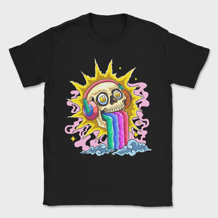 Skull Rainbow, Tricou Barbati (Unisex)