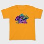 Skull and Smurf Rough Texture Illustrations, Tricou Copii
