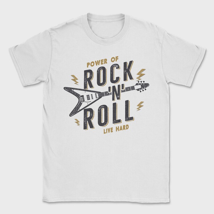 Rock N Roll, Tricou Barbati (Unisex)