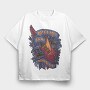 Rock and Roll Can Never Die, Tricou Oversize Barbati (Unisex)