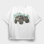 Offroad Jeep, Tricou Oversize Barbati (Unisex)