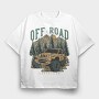 Off Road Expedition With Off Road Car in the Middle of Mountain, Tricou Oversize Barbati (Unisex)