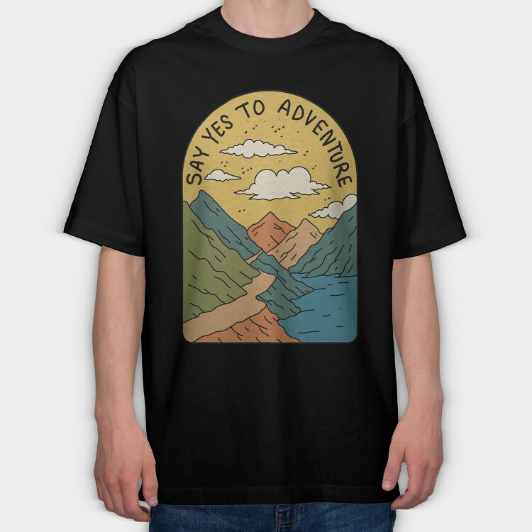 Landscape Nature 2, Tricou Oversize Barbati (Unisex)