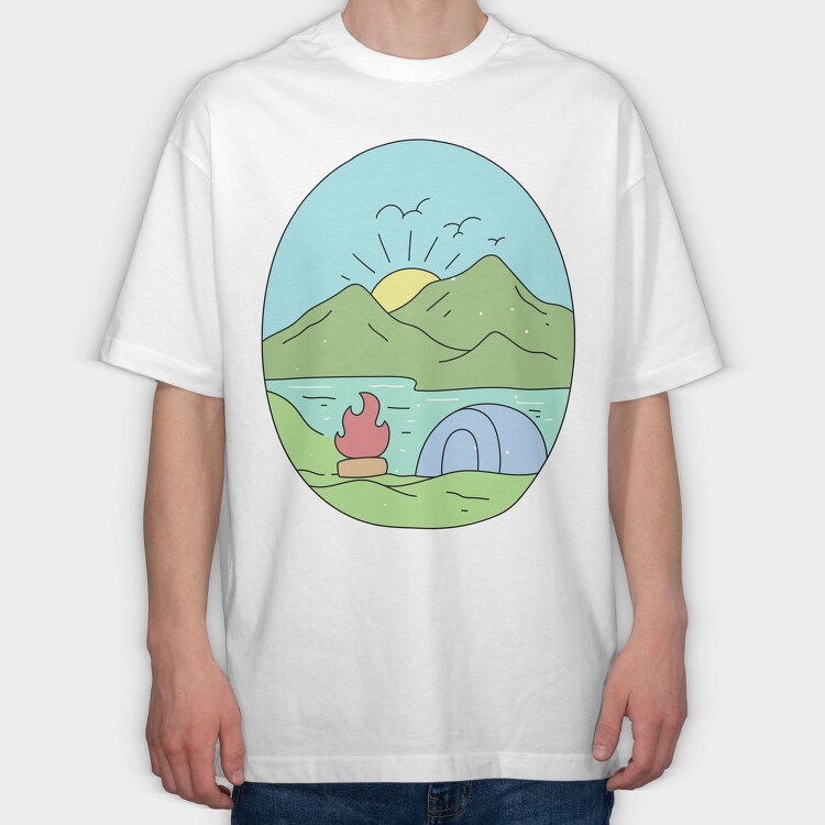 Landscape Nature 11, Tricou Oversize Barbati (Unisex)