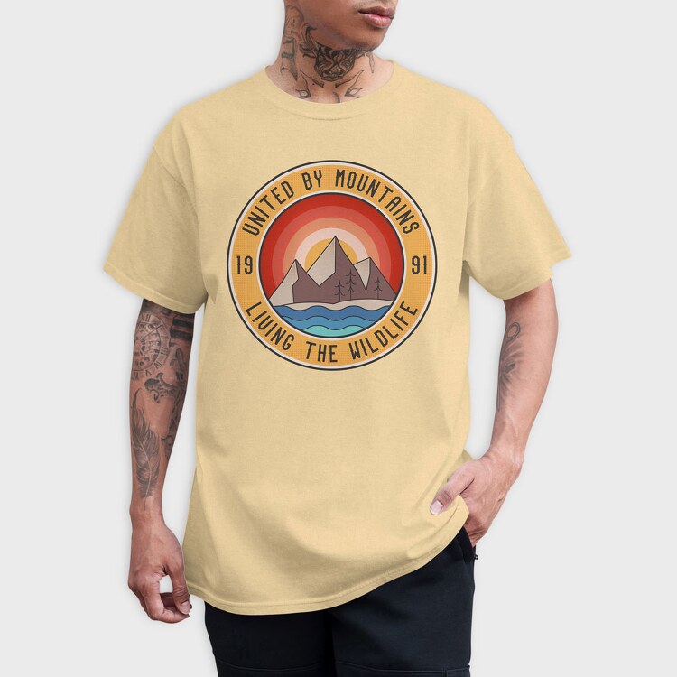 United by Mountains, Tricou Barbati (Unisex)