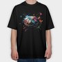 Colorful Handpan Splash, Tricou Oversize Barbati (Unisex)