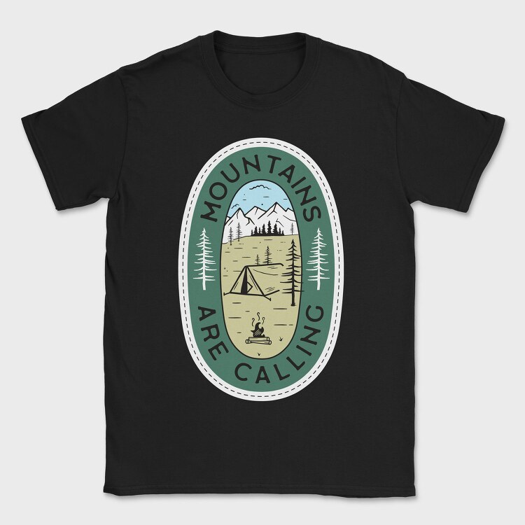 Mountains Are Calling Camp, Tricou Barbati (Unisex)