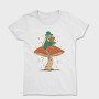 Frog Cottagecore Reading, Tricou Femei