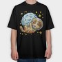 Moon Dog, Tricou Oversize Barbati (Unisex)