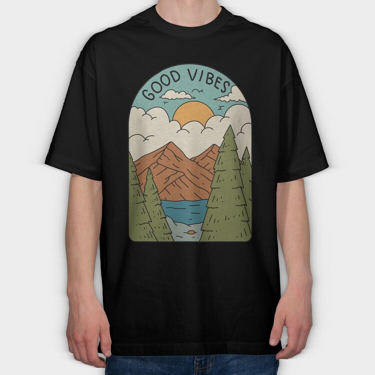 Landscape Nature 5, Tricou Oversize Barbati (Unisex)