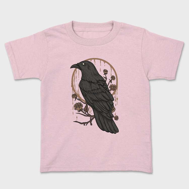 Raven Perch on the Flower Branch, Tricou Copii