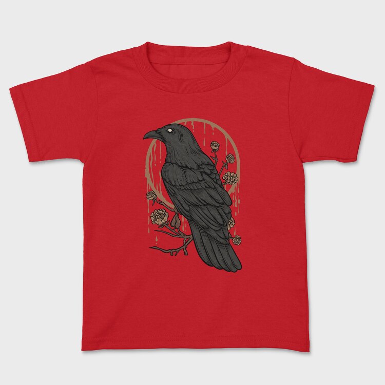 Raven Perch on the Flower Branch, Tricou Copii