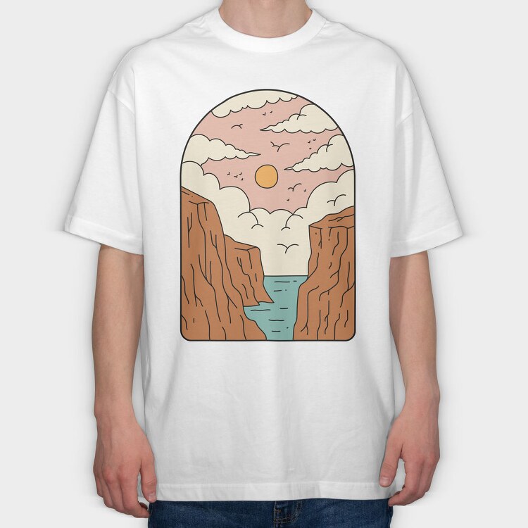 Landscape Nature 4, Tricou Oversize Barbati (Unisex)