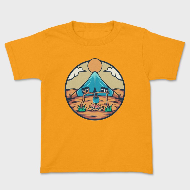 Camping Illustration, Tricou Copii