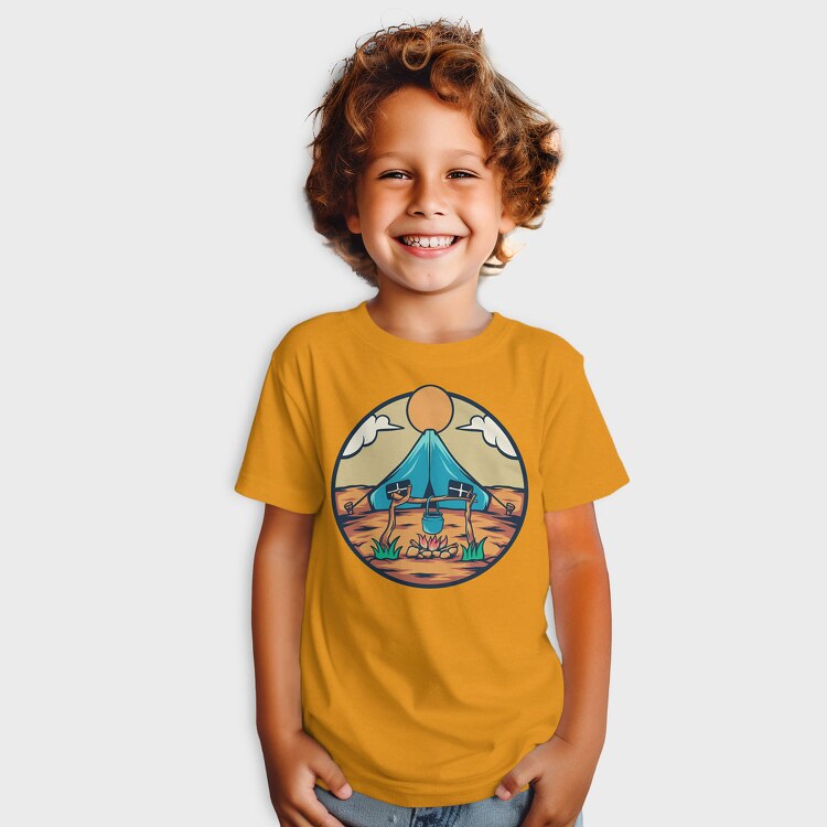 Camping Illustration, Tricou Copii