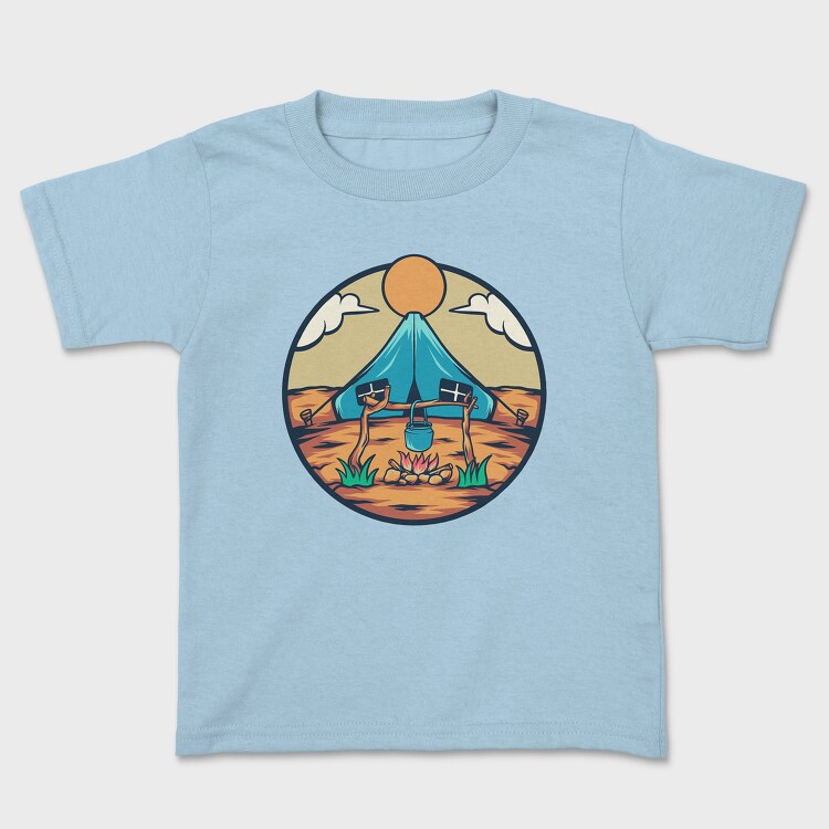 Camping Illustration, Tricou Copii