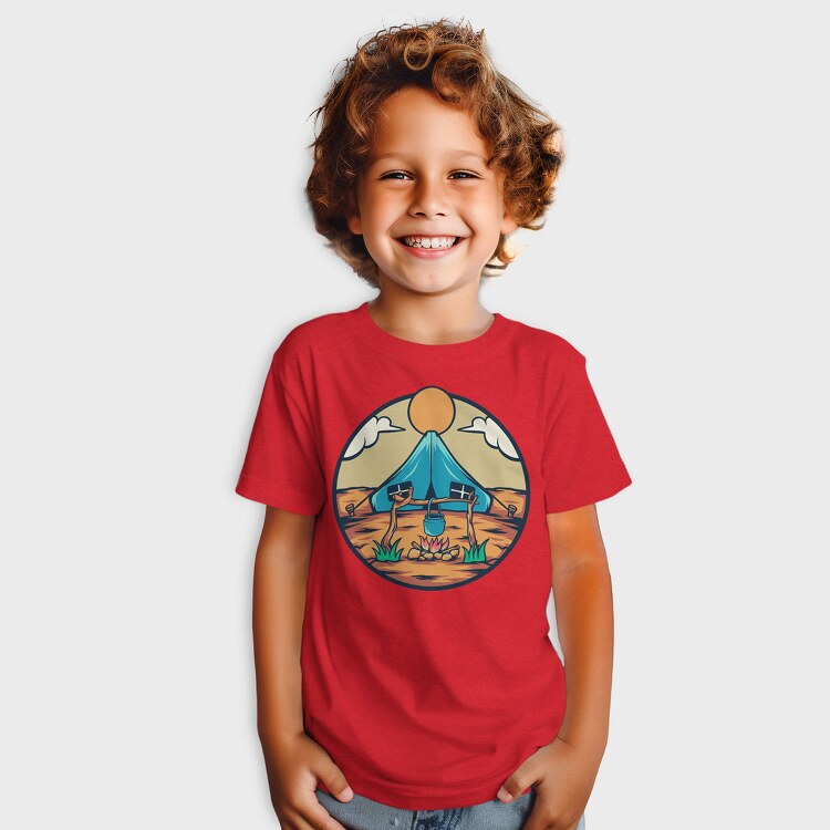 Camping Illustration, Tricou Copii