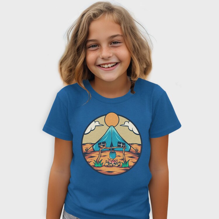 Camping Illustration, Tricou Copii