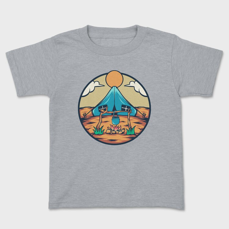 Camping Illustration, Tricou Copii