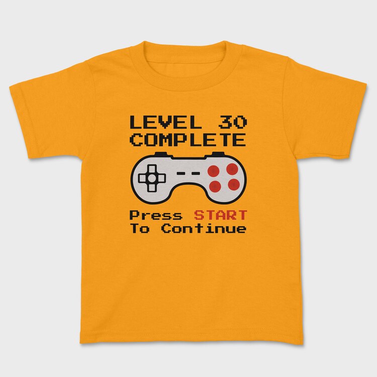 Retro Gamepad Lvl 30 Complete, Tricou Copii