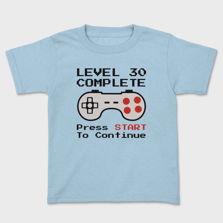 Retro Gamepad Lvl 30 Complete, Tricou Copii