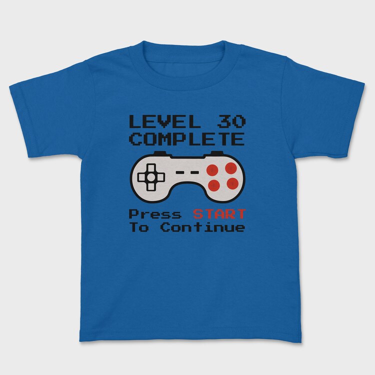 Retro Gamepad Lvl 30 Complete, Tricou Copii