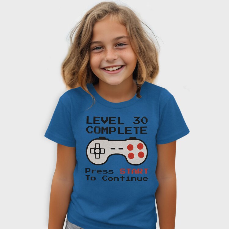 Retro Gamepad Lvl 30 Complete, Tricou Copii