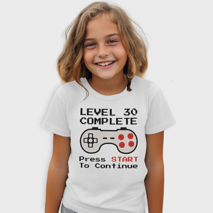 Retro Gamepad Lvl 30 Complete, Tricou Copii