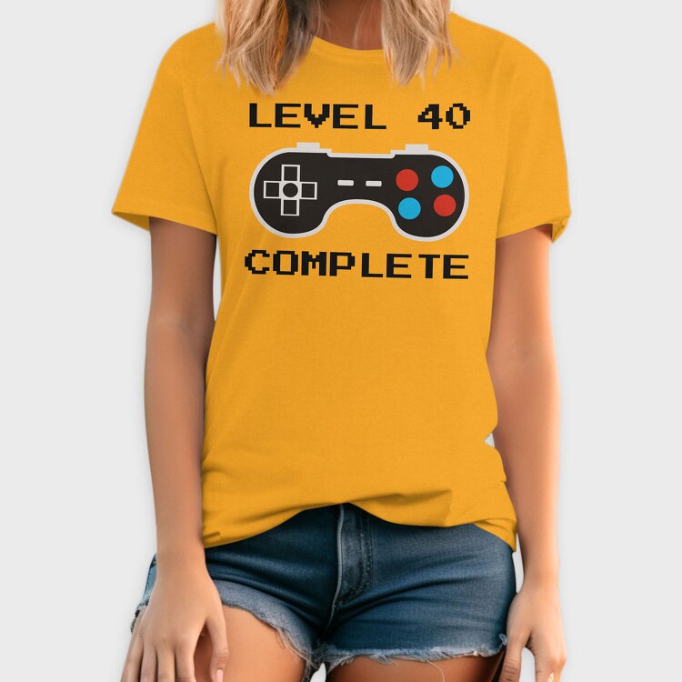 Retro Gamepad Lvl 40 Complete, Tricou Barbati (Unisex)