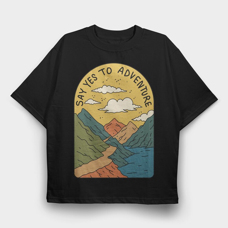 Landscape Nature 2, Tricou Oversize Barbati (Unisex)