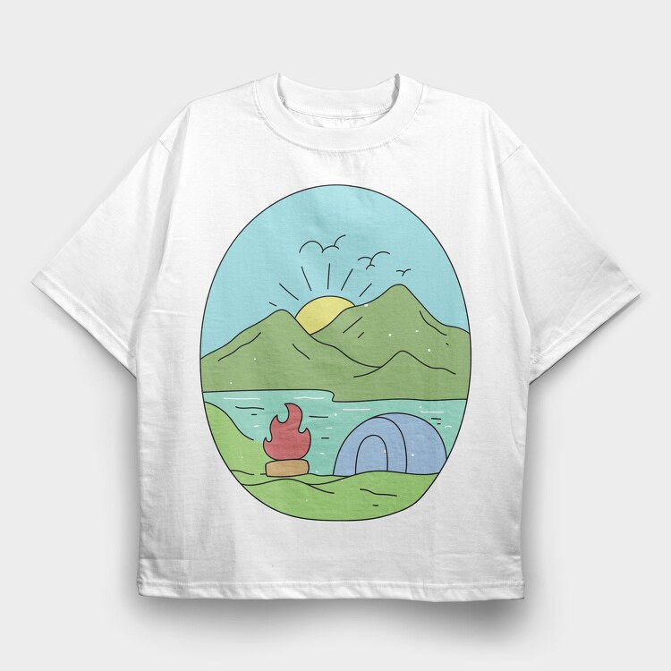 Landscape Nature 11, Tricou Oversize Barbati (Unisex)
