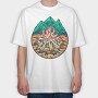 Campfire Outdoors Illustration, Tricou Oversize Barbati (Unisex)
