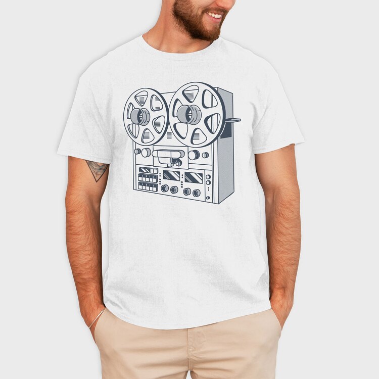 Vintage Audio Illustration 2, Tricou Barbati (Unisex)