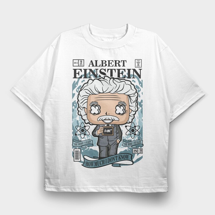 Einstein, Tricou Oversize Barbati (Unisex)