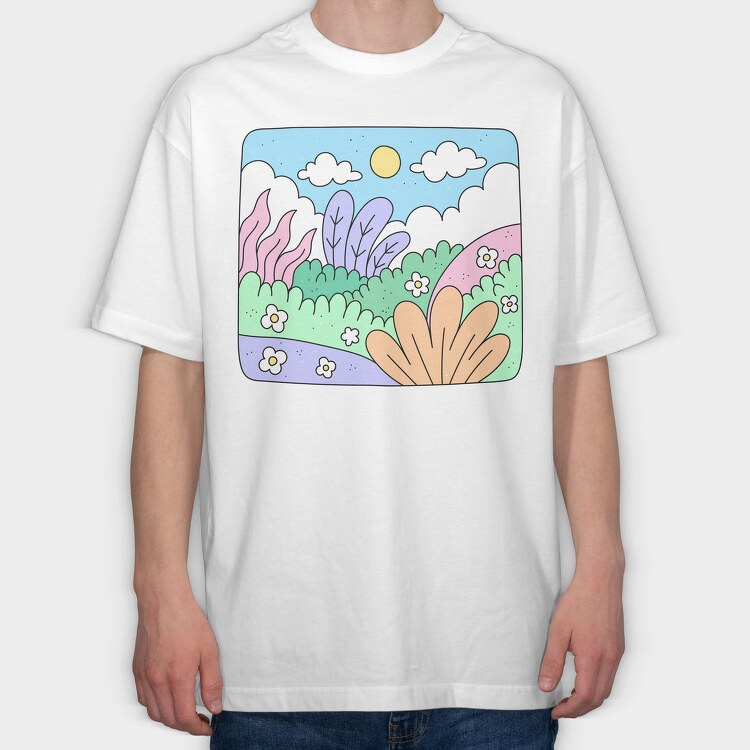 Garden 1, Tricou Oversize Barbati (Unisex)