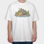 Camping Lake, Tricou Oversize Barbati (Unisex)