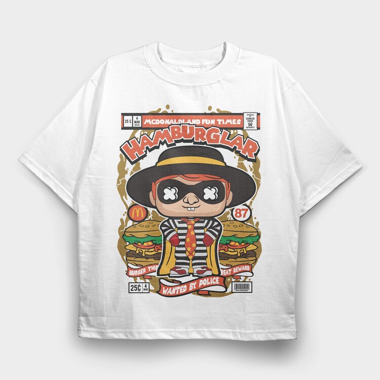 Hamburglar, Tricou Oversize Barbati (Unisex)