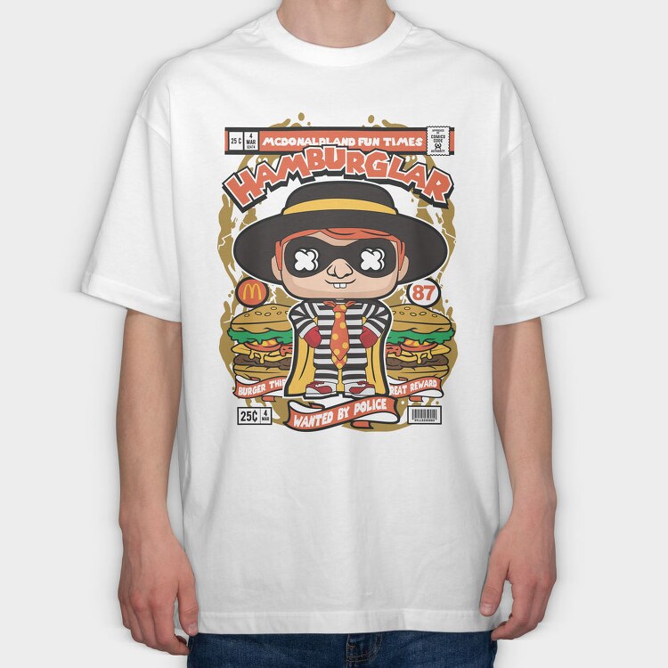 Hamburglar, Tricou Oversize Barbati (Unisex)