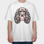 Cocker Spaniel Chewing Gum, Tricou Oversize Barbati (Unisex)