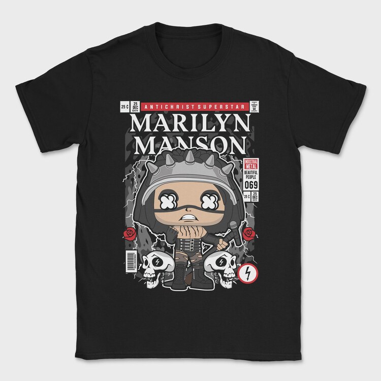 Marilyn Manson, Tricou Barbati (Unisex)