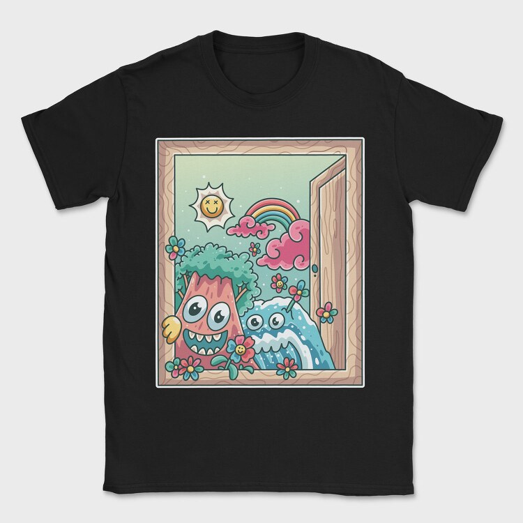 Cute Nature Window, Tricou Barbati (Unisex)