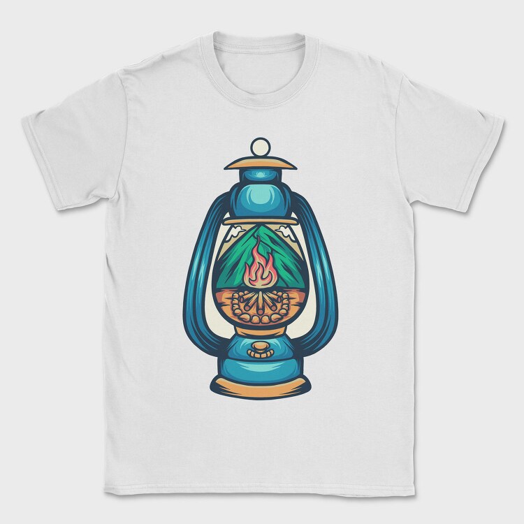 Camping Illustration 3, Tricou Barbati (Unisex)